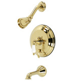 Kingston Brass KB36320PL Restoration Tub & Shower Faucet, Polished Brass