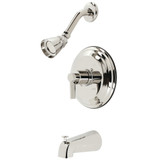 Kingston Brass KB3636NDL NuvoFusion Single-Handle Tub and Shower Faucet, Polished Nickel