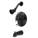 Kingston Brass KB3630PL Restoration Tub and Shower Faucet, Matte Black