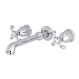 Kingston Brass KS7021TX French Country 2-Handle Wall Mount Roman Tub Faucet, Polished Chrome