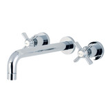 Kingston Brass KS8021ZX Millennium Two-Handle Wall Mount Tub Faucet, Polished Chrome