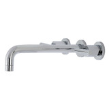 Kingston Brass KS8021CML Manhattan Two-Handle Wall Mount Tub Faucet, Polished Chrome