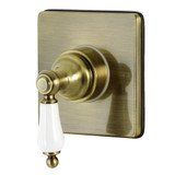 Kingston Brass KS3043PL 3-Way Diverter Valve with Trim Kit, Antique Brass