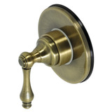 Kingston Brass KS3033AL 3-Way Diverter Valve with Trim Kit, Antique Brass