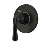 Kingston Brass KS3030HL 3-Way Diverter Valve with Trim Kit, Matte Black