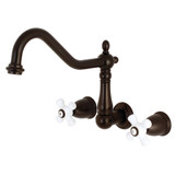 Kingston Brass KS1025PX Heritage Wall Mount Roman Tub Faucet, Oil Rubbed Bronze