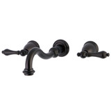 Kingston Brass KS3025AL Restoration Two-Handle Wall Mount Tub Faucet, Oil Rubbed Bronze