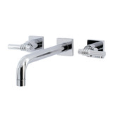 Kingston Brass KS6021ML Milano Wall Mount Tub Faucet, Polished Chrome