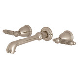 Kingston Brass KS7028GL Georgian 2-Handle Wall Mount Roman Tub Faucet, Brushed Nickel