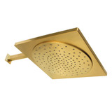 Kingston Brass KX8227CK Claremont 12" Rainfall Square Shower Head with 16" Shower Arm, Brushed Brass