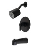 Kingston Brass KB6690NDL NuvoFusion Single-Handle Tub and Shower Faucet, Matte Black