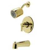 Kingston Brass KB6692NDL NuvoFusion Single-Handle Tub and Shower Faucet, Polished Brass