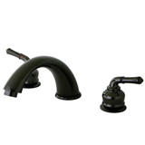 Kingston Brass NB360 Water Onyx Roman Tub Faucet, Black Stainless Steel