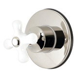 Kingston Brass KS3036PX 3-Way Diverter Valve with Trim Kit, Polished Nickel