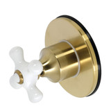 Kingston Brass KS3037PX 3-Way Diverter Valve with Trim Kit, Brushed Brass