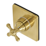 Kingston Brass KS3047BX 3-Way Diverter Valve with Trim Kit, Brushed Brass