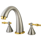 Kingston Brass KS2369NL Naples Roman Tub Faucet, Brushed Nickel/Polished Brass