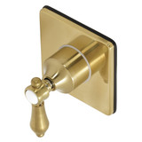 Kingston Brass KS3047BAL Heirloom 3-Way Diverter Valve with Trim Kit, Brushed Brass