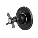 Kingston Brass KS3030BEX 3-Way Diverter Valve with Trim Kit, Matte Black