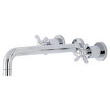 Kingston Brass KS8021BEX Essex Two-Handle Wall Mount Tub Faucet, Polished Chrome