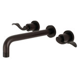 Kingston Brass KS8025DFL NuWave Two-Handle Wall Mount Tub Faucet, Oil Rubbed Bronze