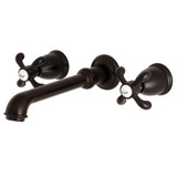 Kingston Brass KS7025TX French Country 2-Handle Wall Mount Roman Tub Faucet, Oil Rubbed Bronze