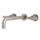 Kingston Brass KS8028ML Milano Two-Handle Wall Mount Tub Faucet, Brushed Nickel