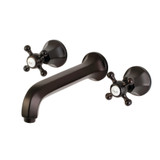 Kingston Brass KS4025BX Metropolitan 2-Handle Wall Mount Tub Faucet, Oil Rubbed Bronze