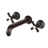 Kingston Brass KS4025AX Metropolitan 2-Handle Wall Mount Tub Faucet, Oil Rubbed Bronze