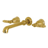 Kingston Brass KS7027GL Georgian 2-Handle Wall Mount Roman Tub Faucet, Brushed Brass