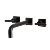 Kingston Brass KS6025CML Manhattan Wall Mount Tub Faucet, Oil Rubbed Bronze