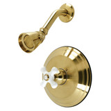 Kingston Brass KB3637PXSO Restoration Pressure Balanced Shower Faucet, Brushed Brass