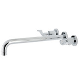 Kingston Brass KS8041DFL NuWave Wall Mount Tub Faucet, Polished Chrome