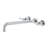 Kingston Brass KS8041DL Concord Wall Mount Tub Faucet, Polished Chrome