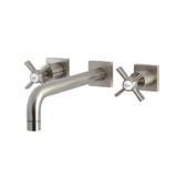 Kingston Brass KS6028ZX Millennium Wall Mount Tub Faucet, Brushed Nickel