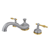 Kingston Brass KS3339NL Heritage Roman Tub Faucet, Brushed Nickel/Polished Brass