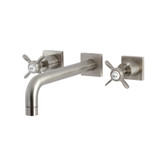 Kingston Brass KS6028BEX Essex Wall Mount Tub Faucet, Brushed Nickel