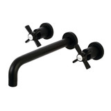 Kingston Brass KS8020ZX Millennium Two-Handle Wall Mount Tub Faucet, Matte Black