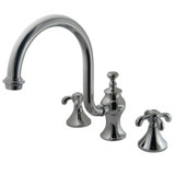 Kingston Brass KS7341TX French Country High Arc Roman Tub Faucet, Polished Chrome