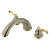 Kingston Brass KS8369FL Royale Roman Tub Faucet, Brushed Nickel/Polished Brass