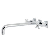 Kingston Brass KS6041BEX Essex Wall Mount Tub Faucet, Polished Chrome