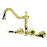 Kingston Brass KS1022PKL Duchess Wall Mount Roman Tub Faucet, Polished Brass
