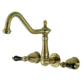 Kingston Brass KS1023PKL Duchess Wall Mount Roman Tub Faucet, Antique Brass