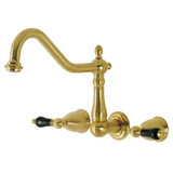 Kingston Brass KS1027PKL Duchess Wall Mount Roman Tub Faucet, Brushed Brass