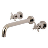 Kingston Brass KS8026DX Concord Two-Handle Wall Mount Tub Faucet, Polished Nickel