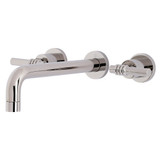 Kingston Brass KS8026ML Milano Two-Handle Wall Mount Tub Faucet, Polished Nickel