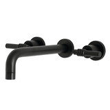 Kingston Brass KS8020ML Milano Two-Handle Wall Mount Tub Faucet, Matte Black