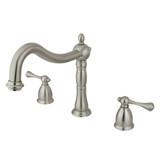 Kingston Brass KS1348BL Heritage Roman Tub Faucet, Brushed Nickel