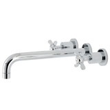 Kingston Brass KS8051BEX Essex Wall Mount Tub Faucet, Polished Chrome