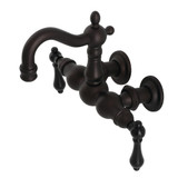 Kingston Brass  CA1001T5 Heritage 3-3/8" Tub Wall Mount Clawfoot Tub Faucet, Oil Rubbed Bronze